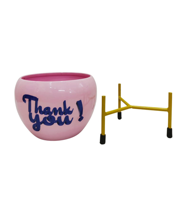 Orchid Pot with Thank You sticker