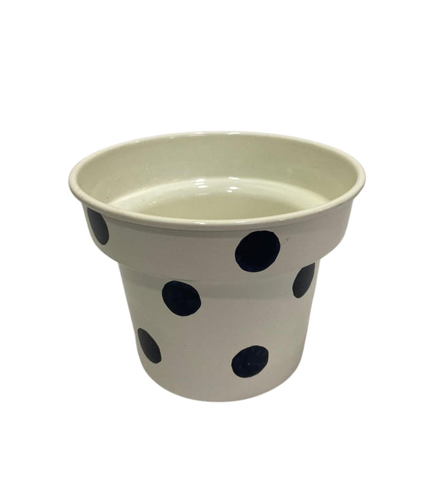 Metal pot with Polka Dot