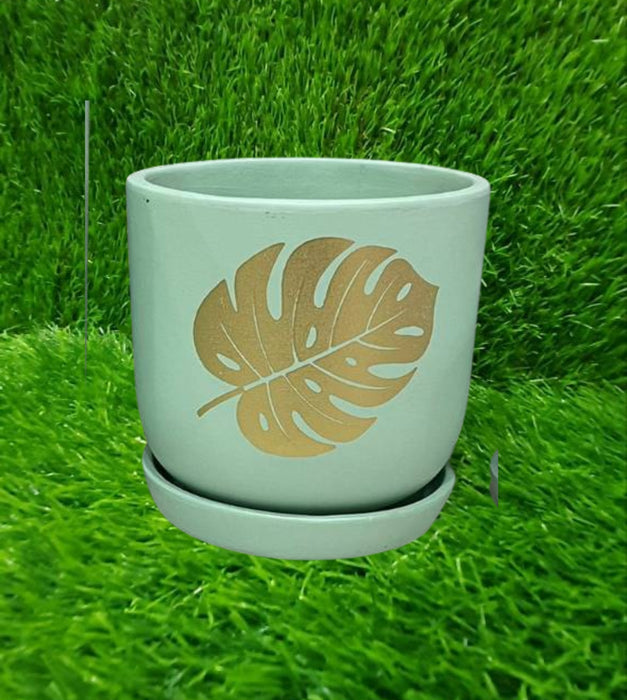 Terracotta Hand Painted pottery ( Green )