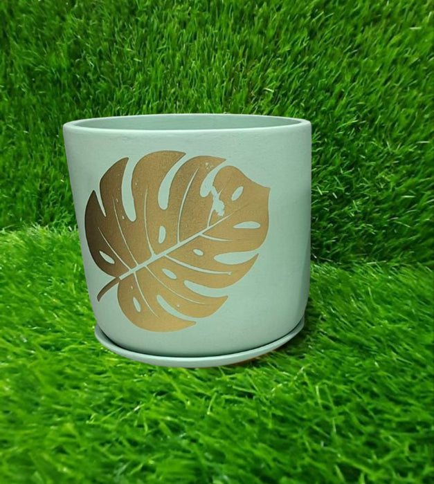 Terracotta Hand Painted pottery ( Green )
