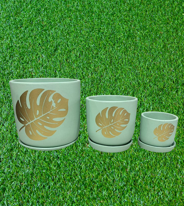 Terracotta Hand Painted pottery ( Green )