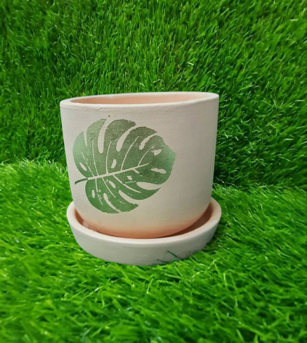 Terracotta Hand Painted pottery ( peach )