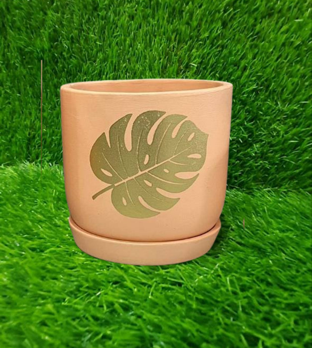 Terracotta Hand Painted pottery ( peach )