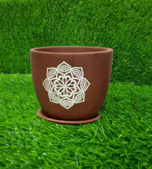 Hand Painted Terracotta Pots (3 inch)
