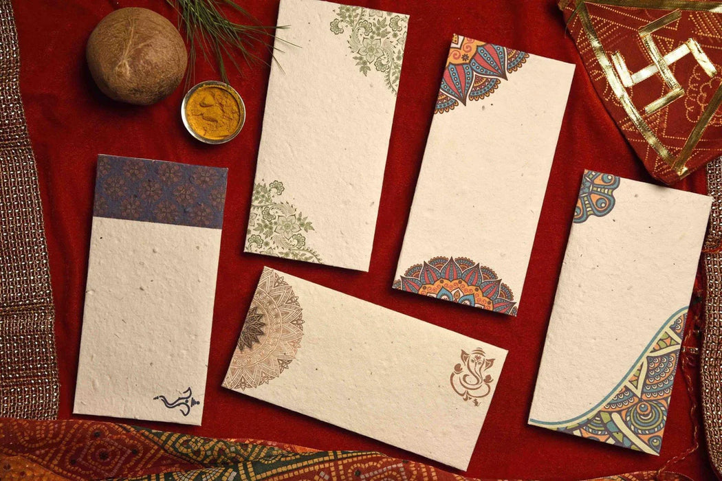 Mandala Mix Seed Paper Gift Envelopes (Set of 5)