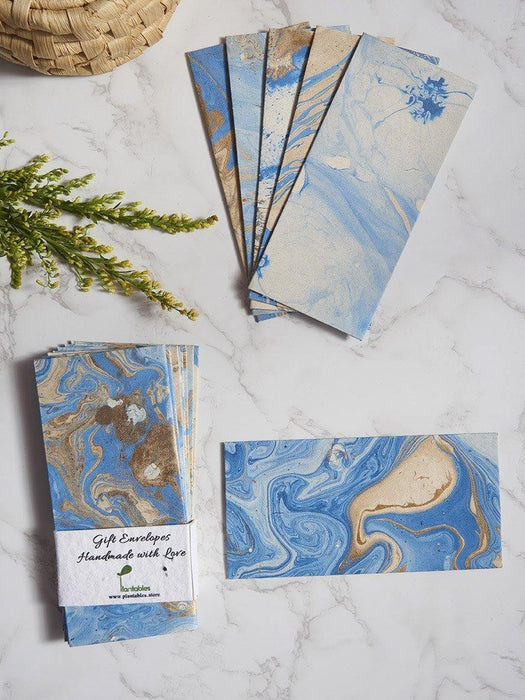 Starry Night Handmade Marble Paper Gift Envelopes (Set of 12)