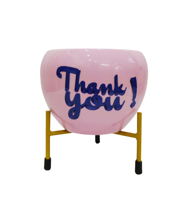 Orchid Pot with Thank You sticker