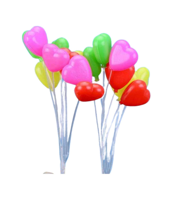 Balloon plastic miniature (Heart shape) - 1 Bunch
